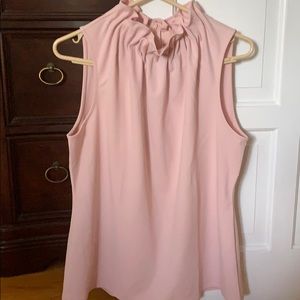 Ann Taylor sleeveless blouse. Blush color. Large